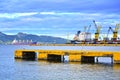 Cargo vessel at the dock Royalty Free Stock Photo