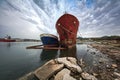 Cargo vessels for scrap, ship-breaker, Greece.