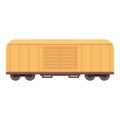 Cargo wagon icon cartoon vector. Train goods Royalty Free Stock Photo