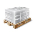 Cargo on a wooden pallet Royalty Free Stock Photo
