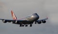 Cargolux cargo jet Boeing 747  just landing Royalty Free Stock Photo