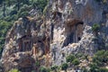 The Carian rock tombs Royalty Free Stock Photo