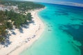 Caribbean beach aerial view Royalty Free Stock Photo