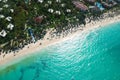 Caribbean beach aerial view Royalty Free Stock Photo