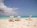 Caribbean beach chairs Royalty Free Stock Photo