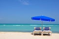 Caribbean Beach Chairs, Mexico Royalty Free Stock Photo
