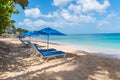 Caribbean Beach chairs Royalty Free Stock Photo