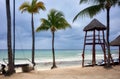 Caribbean beach just before a tropical storm Royalty Free Stock Photo