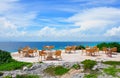 Caribbean Beach Restaurant, Mexico Royalty Free Stock Photo