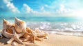 Caribbean beach with shells Royalty Free Stock Photo