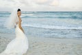 Caribbean Beach Wedding - Brid Royalty Free Stock Photo
