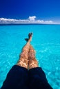 Caribbean Blue water relaxing Royalty Free Stock Photo