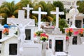 Caribbean cemetery catholic angel saints figures