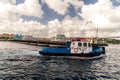 Queen Emma Bridge opened to allow the Pilot boat passage