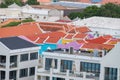 Waterfront buildings roofs in Kralendijk, Bonaire