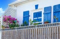 Caribbean cruise vacation. Colonial scenic colorful streets of Marigot in Saint Martin Royalty Free Stock Photo