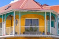 Caribbean cruise vacation. Colonial scenic colorful streets of Marigot in Saint Martin Royalty Free Stock Photo