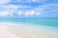 Caribbean dream with azure blue water and white sand coast