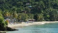 Caribbean dream beach in Castara on the island of Tobago Royalty Free Stock Photo