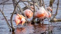 CARIBBEAN FLAMINGO, GALAPAGOS ISLANDS