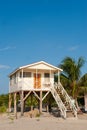 Caribbean house on the beach. Royalty Free Stock Photo