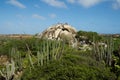 The Caribbean. The Island Of Aruba. National Park Arikok. Stones Ayo Rock.