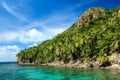 Caribbean Island mountain and beautiful sea