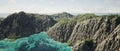 Caribbean island panorama landscape 3D