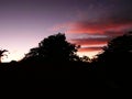 Caribbean pink sunset in Guadeloupe Royalty Free Stock Photo