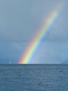 Caribbean rainbow at sunrise