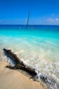 Caribbean sailboat shipwreck after storm