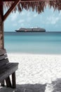 Caribbean sand beach, Bahamas