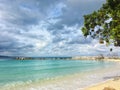 The Caribbean Sea and beautiful beaches in Jamaica Royalty Free Stock Photo