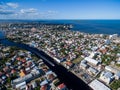 Belize Cityscape with Lighthouse and Caribbean Sea