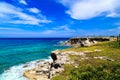 Caribbean sea. Blue sky. Isla mujeres Mexico