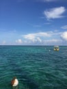 Caribbean Sea Blue Water San Pedro, Ambergris Caye Belize Royalty Free Stock Photo