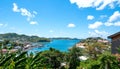 Caribbean sea - Grenada island - Saint George`s - Inner harbor and Devils bay Royalty Free Stock Photo