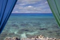 Caribbean Sea Through Open Window Royalty Free Stock Photo