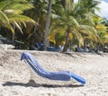 Caribbean sea with turquoise water and palms close to Saona island Royalty Free Stock Photo