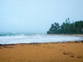 The Caribbean sea under a very cloudy sky: The calm before the storm. Puerto Rico, USA Royalty Free Stock Photo