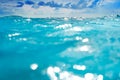 Caribbean sea water surface in Riviera Maya