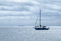 Caribbean Sea With A Yacht Royalty Free Stock Photo