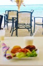 Caribbean seaview restaurant usvi Royalty Free Stock Photo