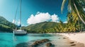 Caribbean Serenity: Sunset View from a Yacht