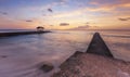 Caribbean Sunset at Pigeon Point, Tobago, Trinidad and Tobago, Caibbean Royalty Free Stock Photo