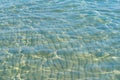 Caribbean turquoise water beach reflection aqua perspective background Royalty Free Stock Photo