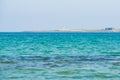 Caribbean turquoise water beach reflection aqua perspective background Royalty Free Stock Photo