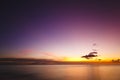 Caribbean Volcano Eruption Sunset, Antigua Royalty Free Stock Photo