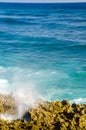 Caribbean Waves coming to Shore Royalty Free Stock Photo