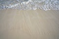 Caribbean white sand shore wave foam